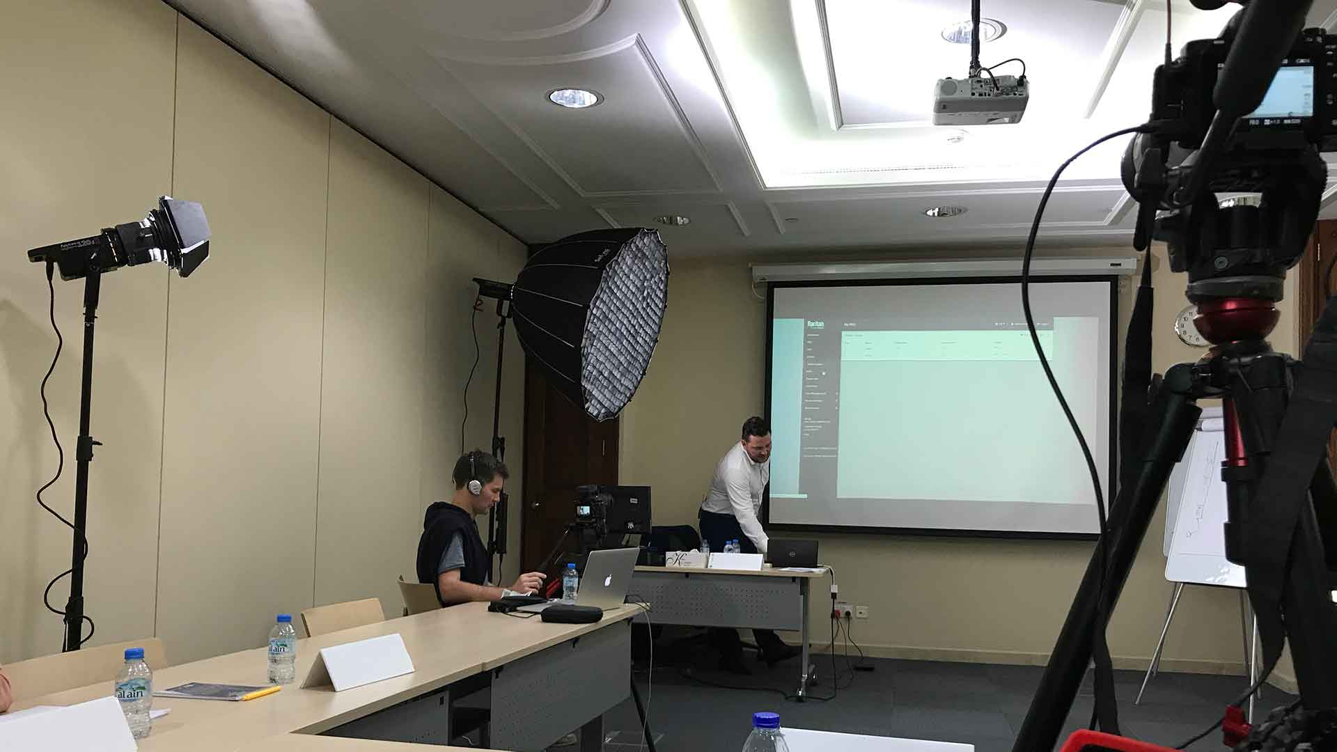 Getting Ready To Make A Live Presentation Training Video - FIVE Pictures